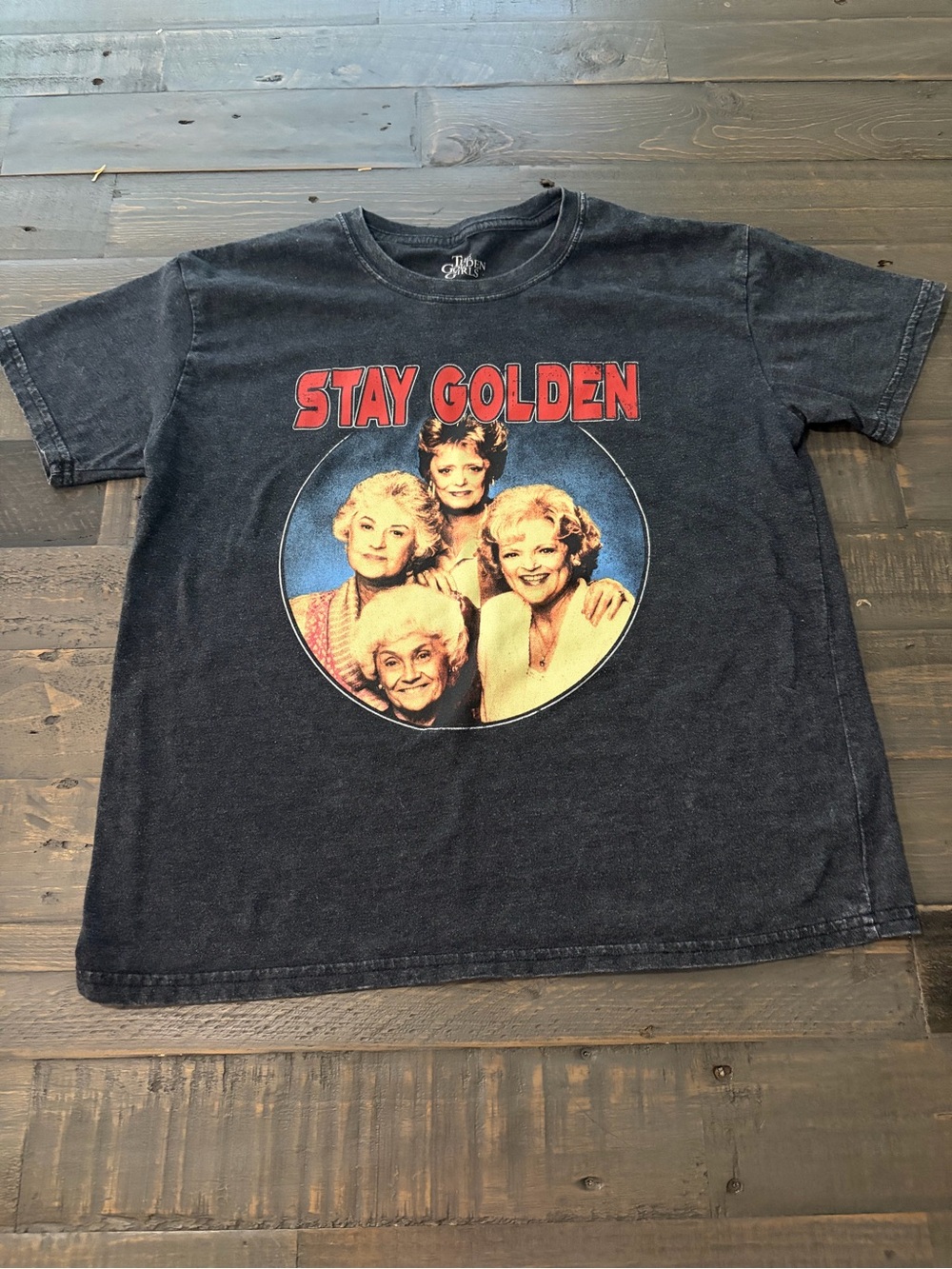 The Golden Girls Stay Golden Acid Wash Graphic T-Shirt Size Small